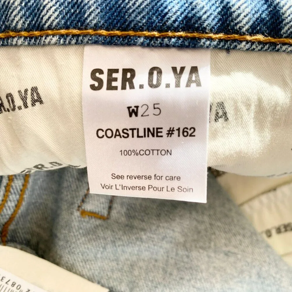 NWT Seroya Matilda Low-Rise Denim Maxi Skirt 25
